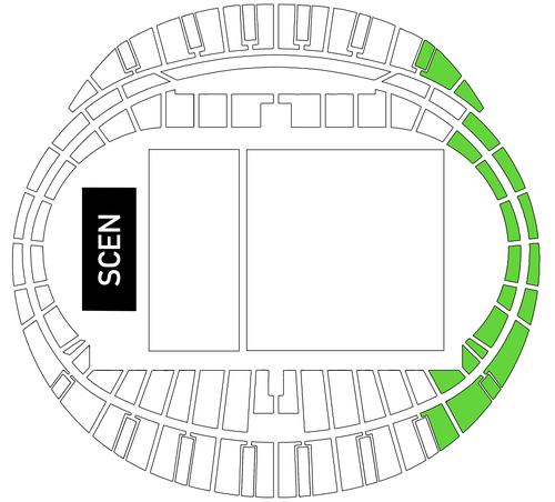 Sittplats läktare kortsida
