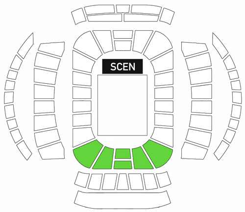 Sittplats läktare A kortsida
